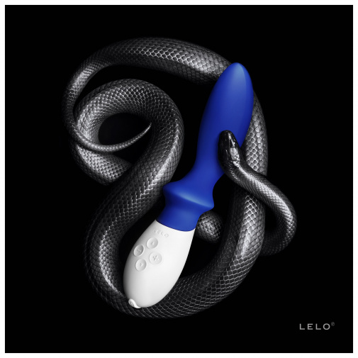 Luxusný pánsky vibrátor z bezpečného medicínskeho silikónu modrej farby.