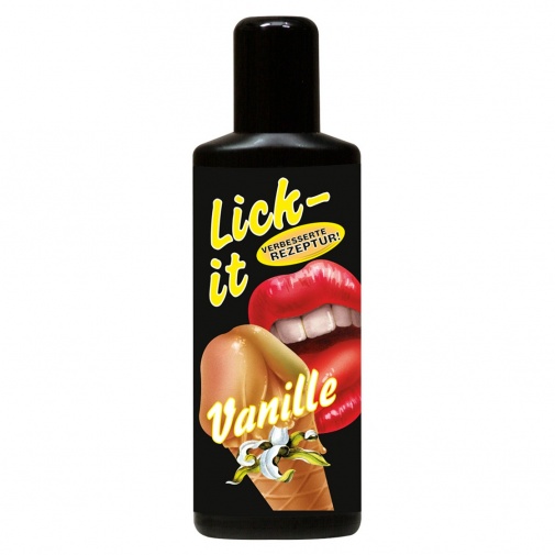 Orálny lubrikačný gél Lick-it v objeme 100ml s príchuťou vanilky.