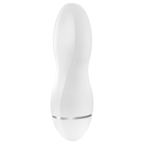 Biele luxusné vibračné vajíčko s chrómovým detailom Ovo W1
