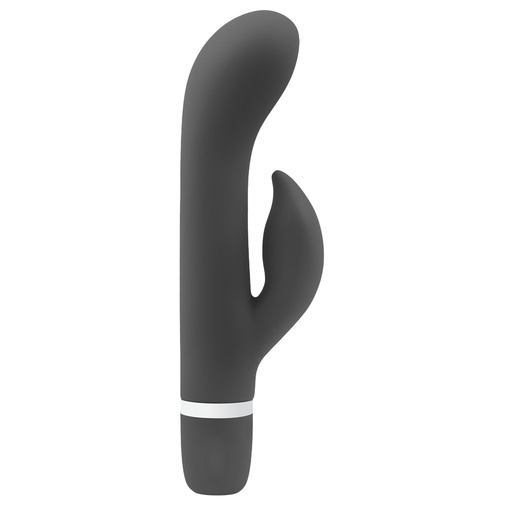 Malý silikónový vibrátor s jemným zakrivením so stumulátorom klitorisu.