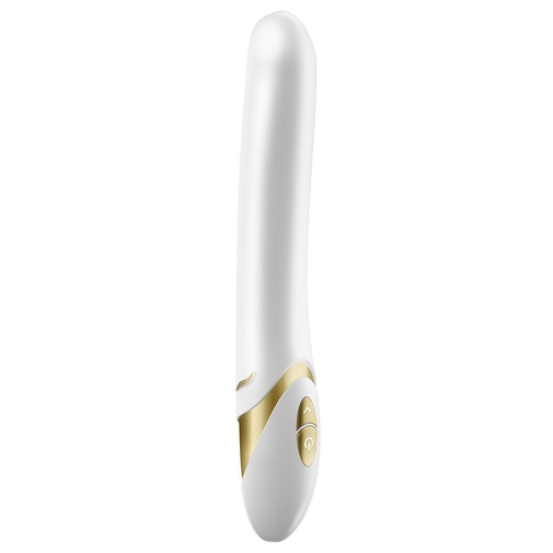 Luxusný bielo zlatý vibrátor OVO F8.