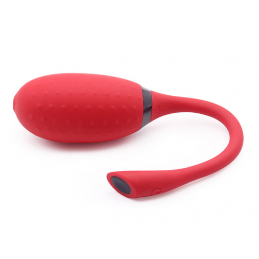 Silikónové smart vibračné vajíčko Magic Motion s hodvábnym povrchom červenej farby.