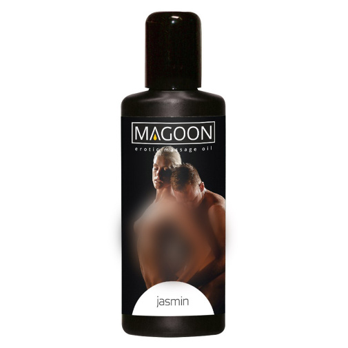Masážny olej Magoon s objemom 200 ml s príjemnou vôňou jasmínu.