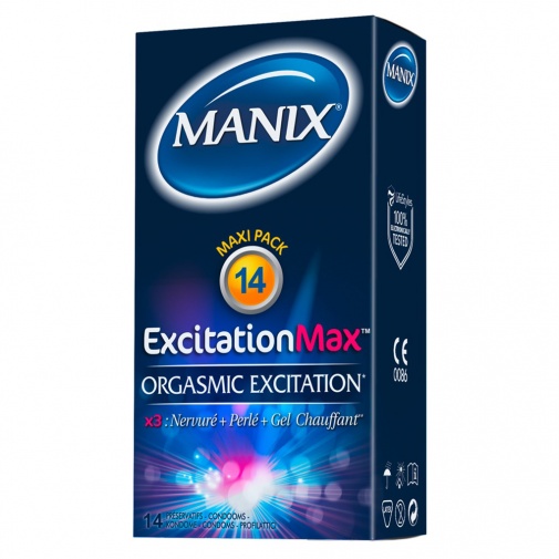 Manix Excitation Max stimulačné kondómy 14 ks