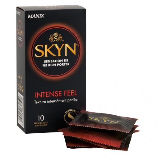 Bezlatexové kondómy Manix Skin s tenkým vrúbkovaným povrchom, vhodné aj pre alergikov.