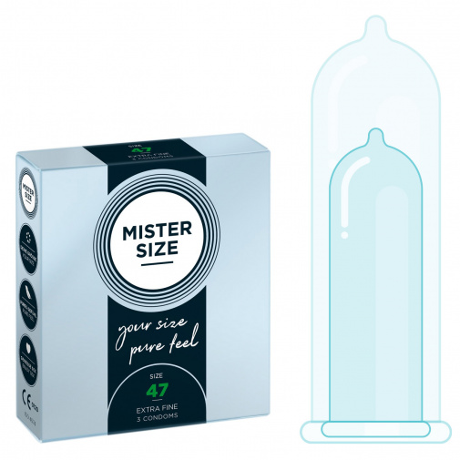 Mister Size thin 47 mm kondómy tenké - 3 ks