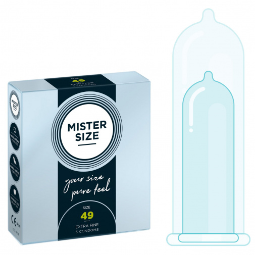 Mister Size thin 49 mm kondómy tenké - 3 ks