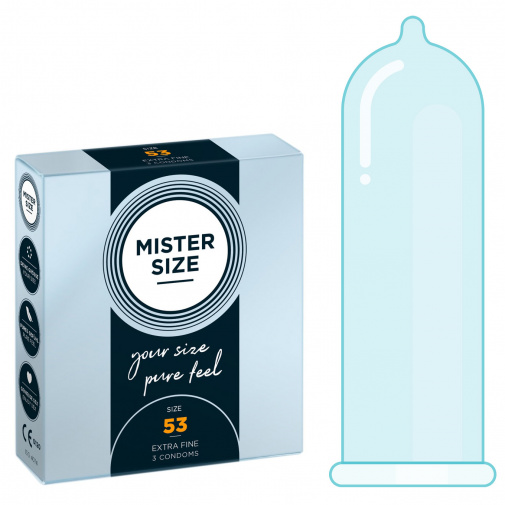 Mister Size thin 53 mm kondómy tenké - 3 ks