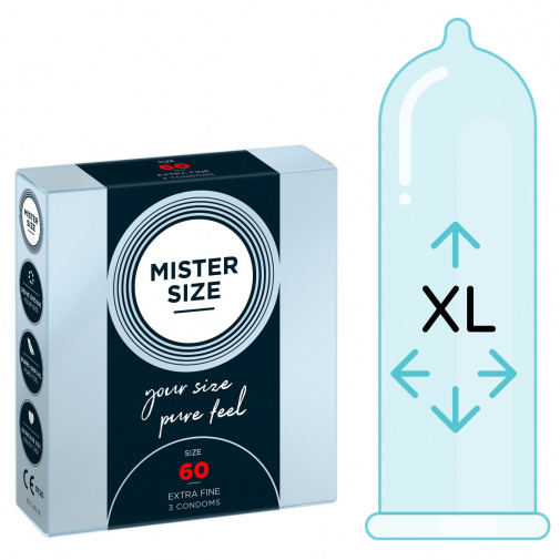 Mister Size thin 60 mm kondómy tenké - 3 ks