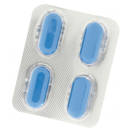 Štyri modré pilulky pre poriadnu erekciu a tvrdý penis- Stimul8 Viper Power Pills.