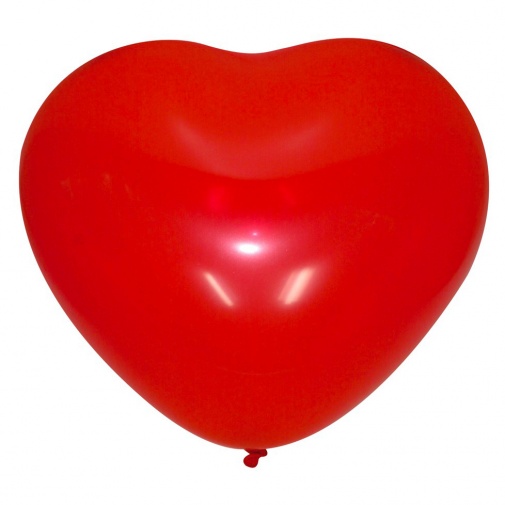 Červené balóny v tvare srdca