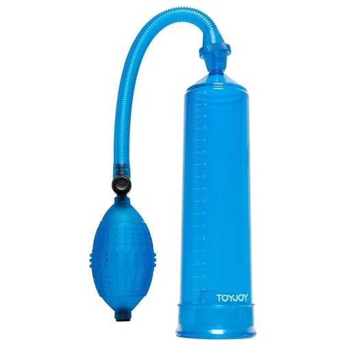 Kvalitná plastová vákuová pumpa od ToyJoy v modrej farbe