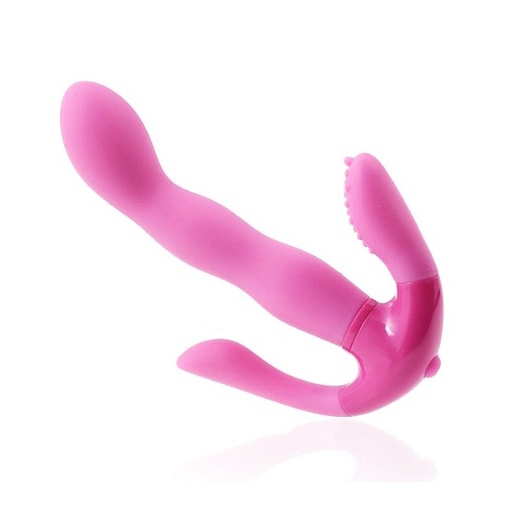 Ružový vibrátor v tvare kotvy na stimuláciu bodu G, análu a klitorisu.