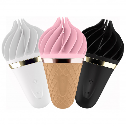 Tri zmrzliny v kornútku v rozličných farbách