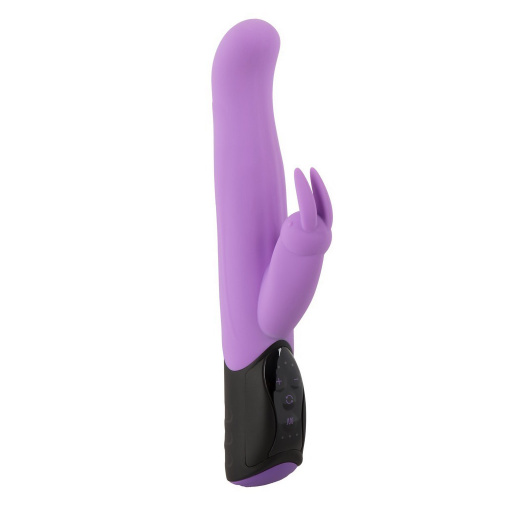 Silikónový nabíjateľný rotačný a vibračný vibrátor na bod G a klitoris so zajačikom vo fialovej farbe značky You2Toys Rotating Rabbit Vibe purple.