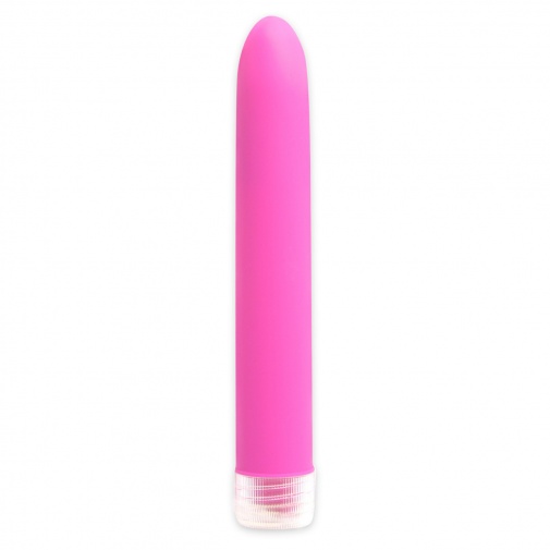Pevný tenší vibrátor z klzkým povrchom ružovej farby  -Neon Luv Touch Slims.