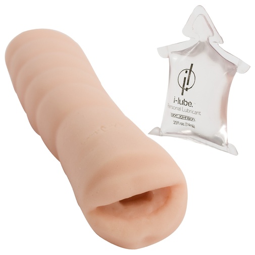 Masturbátor v tvare ženských úst z kvalitného UR3 realistického materiálu z lubrikačným gélom.