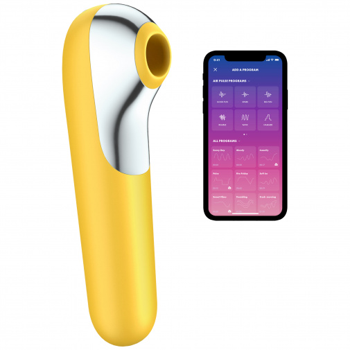 Satisfyer Dual Love pulzačný a vibračný smart stimulátor žltý