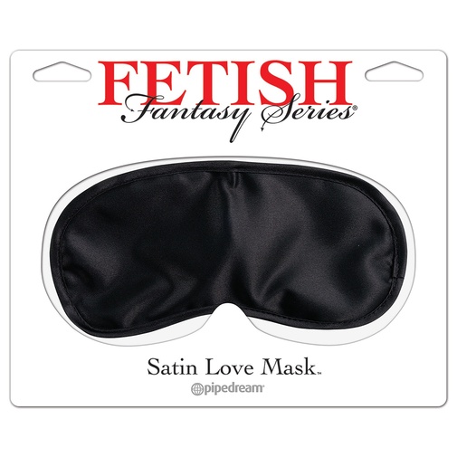 Čierna saténová nepriehľadná maska na oči s pružnými gumičkami okolo hlavy