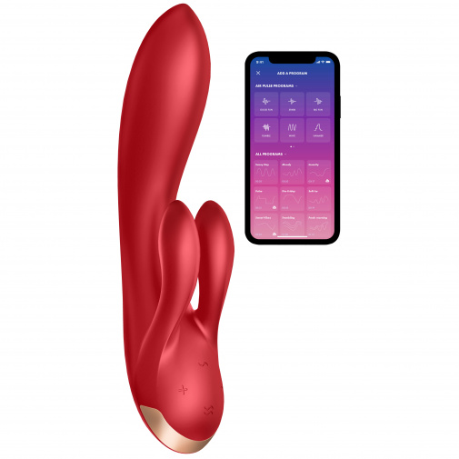 Satisfyer Double Flex smart vibrátor na klitoris a bod G červená