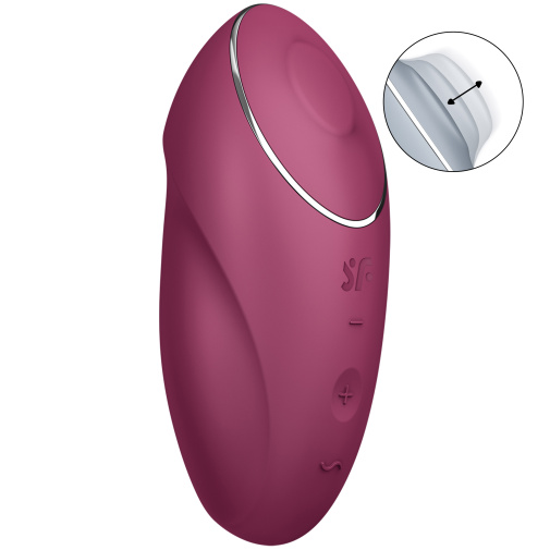 Satisfyer Tap and Climax 1 pulzačný a vibračný stimulátor bordový