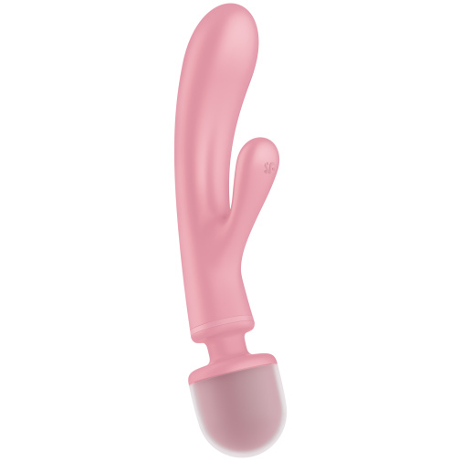 Satisfyer Triple Lover Hybrid hlavica a klitorisový vibrátor ružový