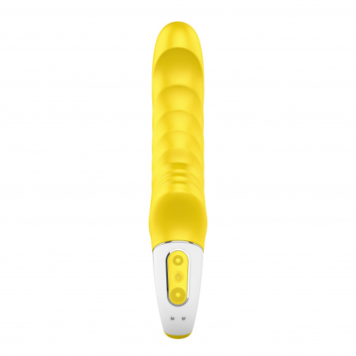 Žiarivý žltý vibrátor s intuitívnym ovládaním