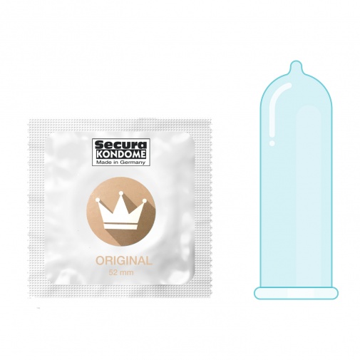 Klasický lubrikovaný kondóm s hladným povrchom v priehľadnej farby - Secura Classic.