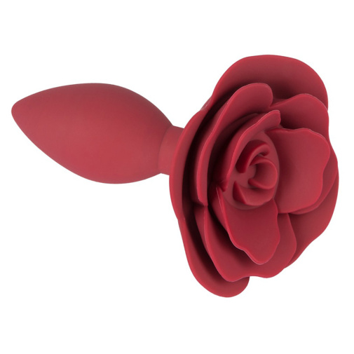 Silikónový análny kolík ruža červený