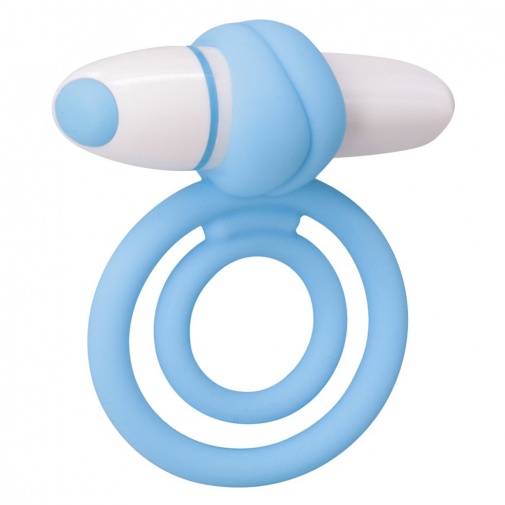 Dvojitý vibračný krúžok Play Candi Lollipop modrý