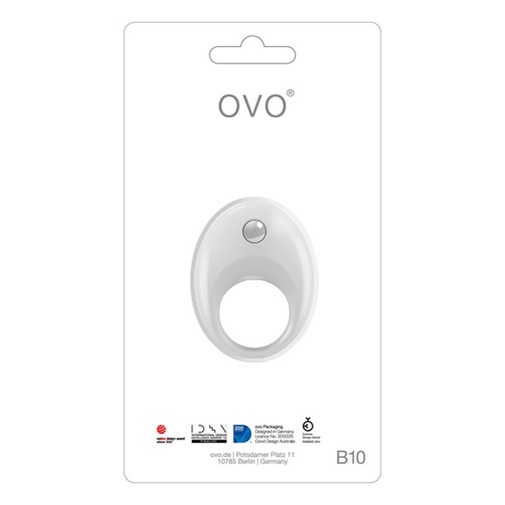 V balení vibračný krúžok na penis pre dlhšiu erekciu OVO B10.