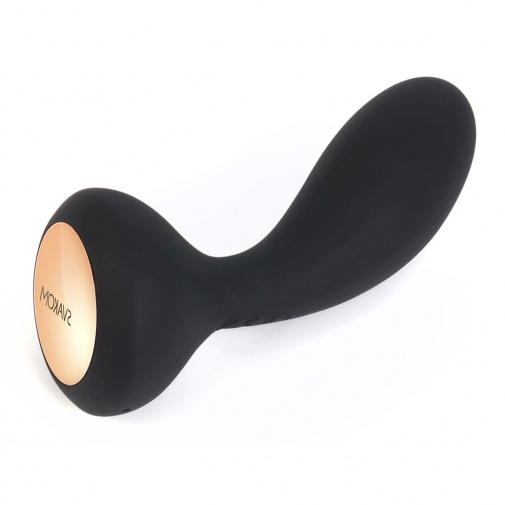Luxusný silikónový análny a vaginálny kolík Svakom Judy v čierno zlatej farbe na stimuláciu prostaty pre mužov a zároveň dráždenie bodu G pre ženy.