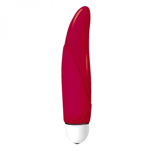 Silikónový vibrátor JoyDivison Joystick Florus Comfort v červenej farbe ovládaný tlačidlom.