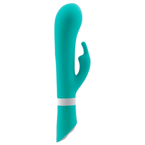 B Swish Bwild Deluxe Bunny - zelený vibrátor so stimulátorom klitorisu