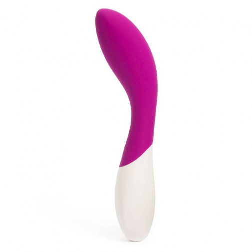 Luxusný silikónový nabíjatelný vibrátor - Lelo Mona Wave Deep Rose vo fialovej farbe s jemne zahnutým tvarom na stimuláciu bodu G.