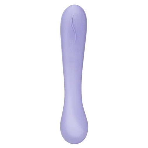Fialové silikónové dildo s hodvábnym povrchom fialovej farby s mierne ohnutým tvarom.