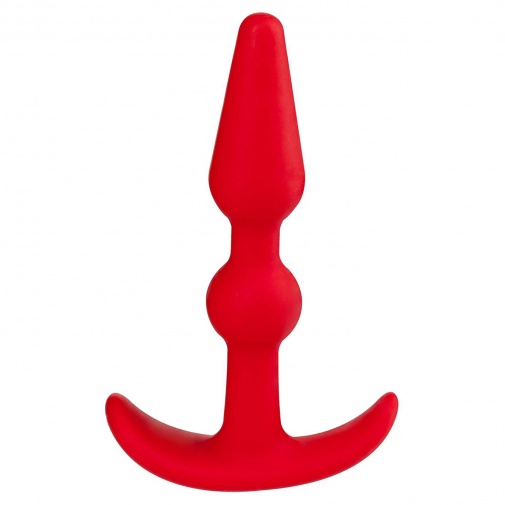 Smiling Butt Plug - 9 cm silikónový análny kolík červený