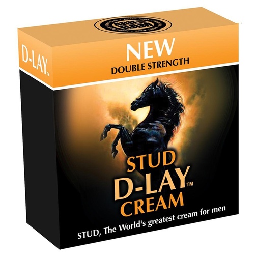 30 g krém na oddialenie ejakulácie Stud D-Lay Cream, obal s obrázkom koňa 