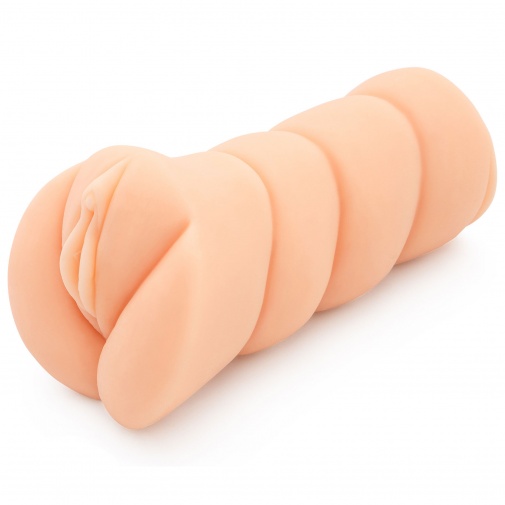 Menší telový masturbátor v tvare vagíny s vnútornými výstupkami - Bangers Super Wet Beaver.