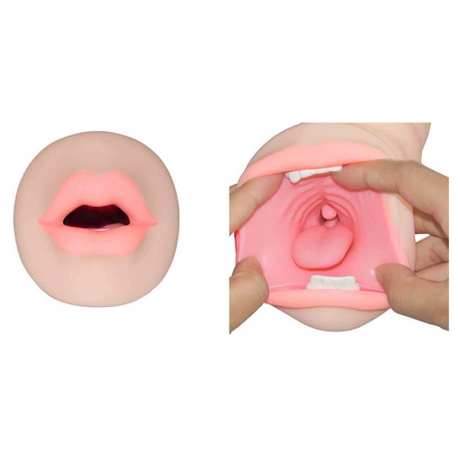 Realistický masturbátor so zubami a jazykom. 