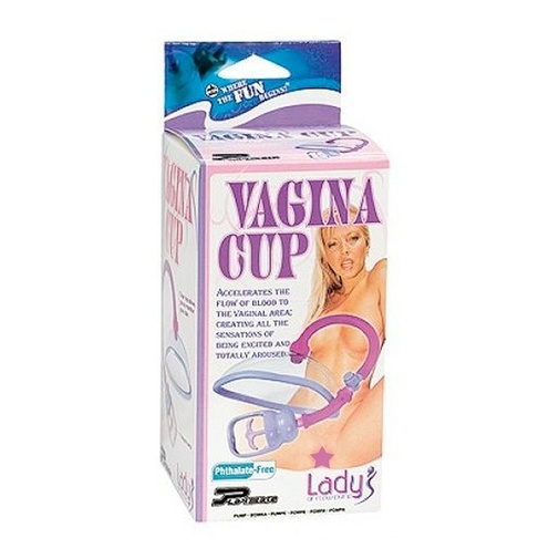 V balení vákuová pumpa Vagina Cup pre ženy.