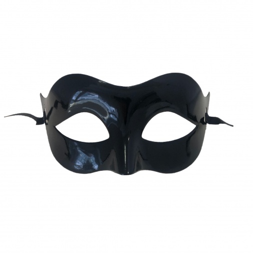 Čierna lesklá maska - škraboška