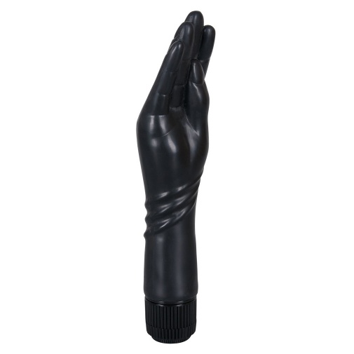 Pružná vibračná fisting ruka v čiernej farbe - The Black Hand.