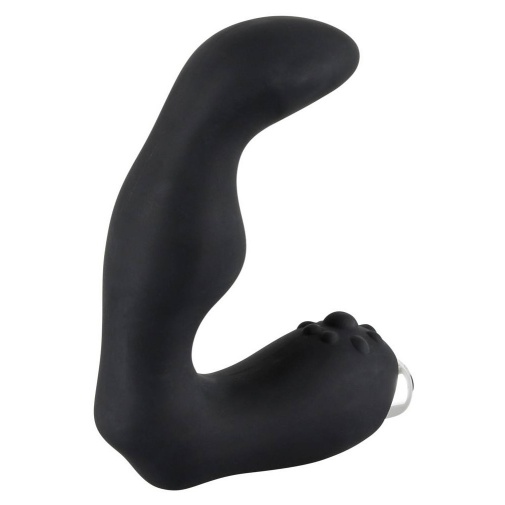 Vibračná erotická pomôcka na stimuláciu mužskej prostaty v čiernej farbe.