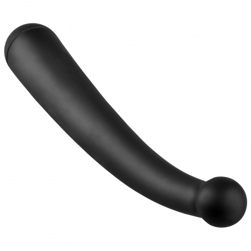 Tenký vibrátor čiernej farby s jemne zahnutým tvarom na priamu stimuláciu prostaty.