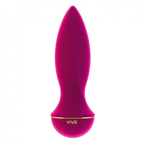 Ružový špirálový silikónový vibrátor vhodný aj ako vibračný análny kolík Vive Zesiro