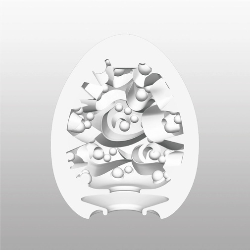 Detail na rôznorodú štruktúru mini mastrubátora Tenga Egg Surfer.