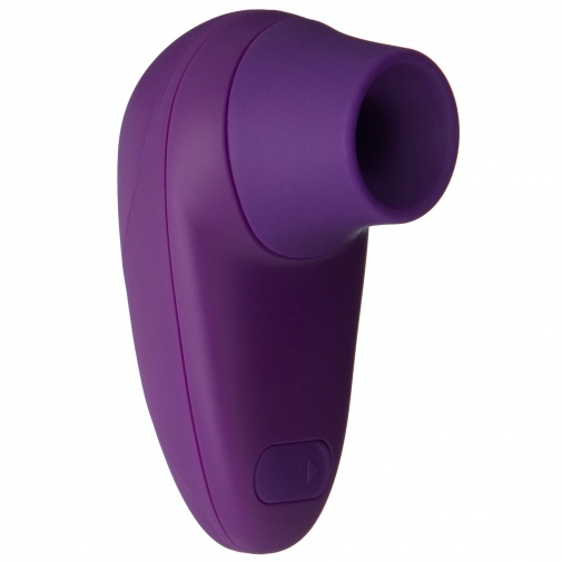 Menší bezdotykový sací stimulátor klitorisu fialovej farby s výkonným motorčekom - Womanizer Starlet.