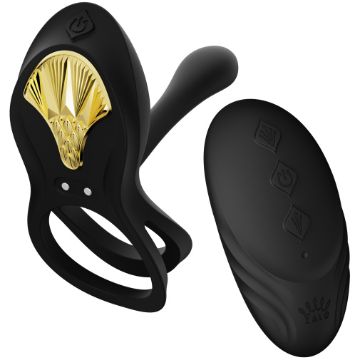 Zalo Bayek Smart párový vibrátor s erekčným krúžkom čierno zlatý