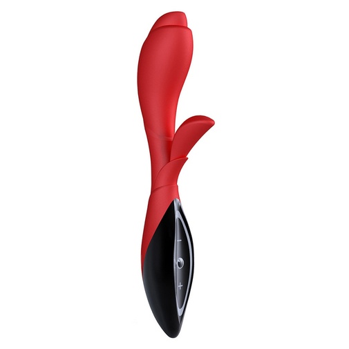 Luxusný vibrátor v krásnej červenej farbe so stimulátorom klitorisu
